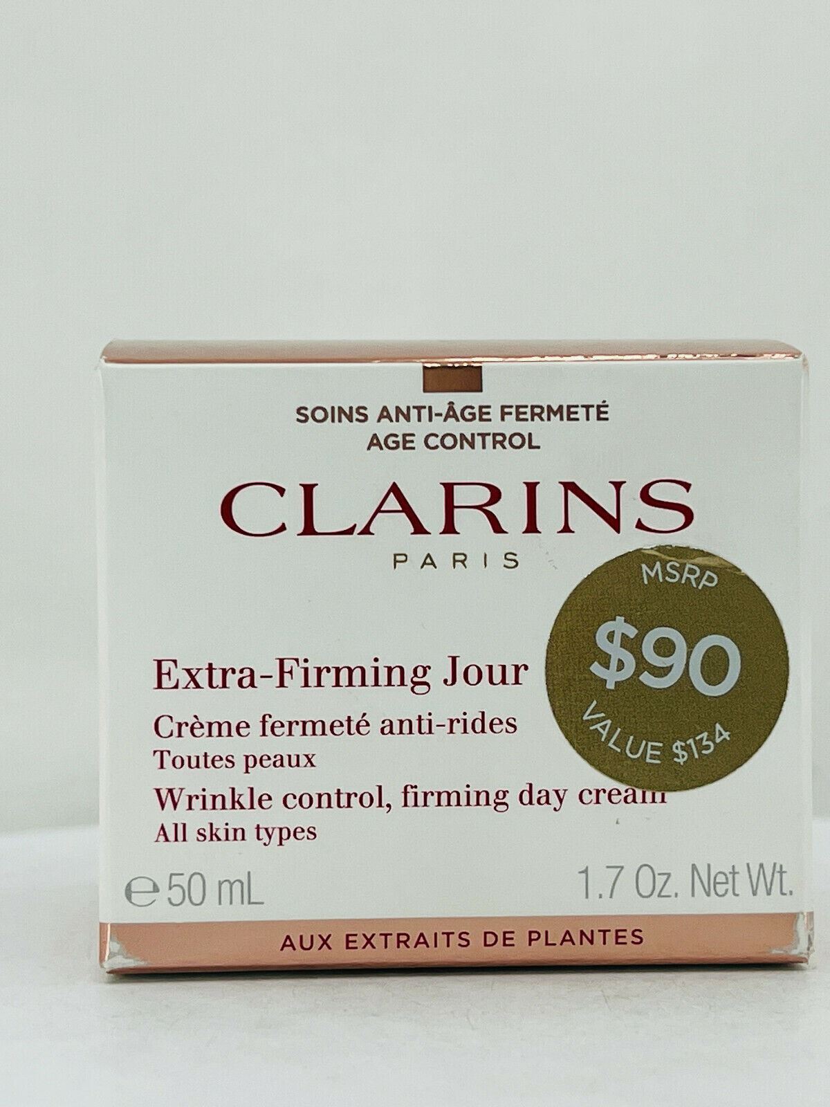 Clarins Extra WRINKLE CONTROL Firming Day Cream  - 1.7oz/50mL  - NIB