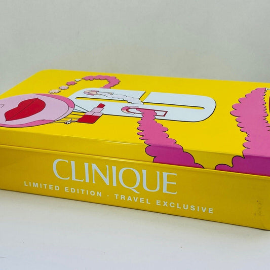 Clinique Limited Edition Cosmetic Travel Exclusive Empty Case ~ Tin, BOXLESS