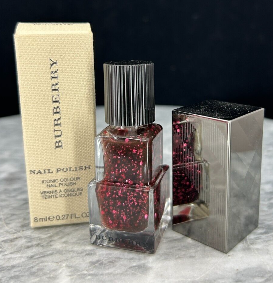 Burberry Iconic Colour Nail Polish - 8mL/0.27fl oz #RUBY GLITTER No.306 - NIB