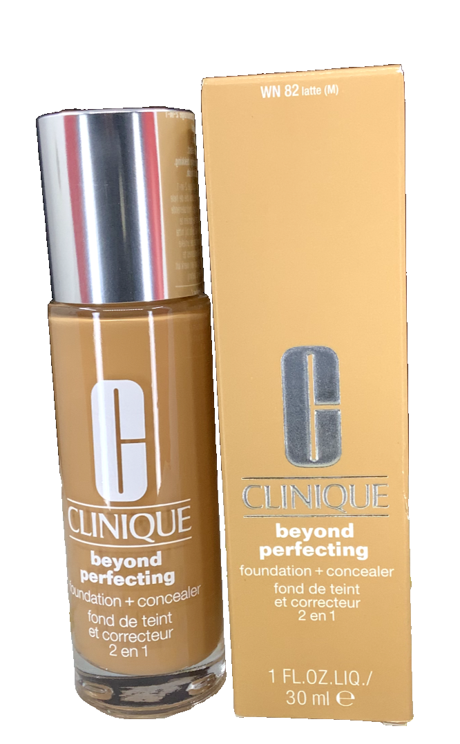 CLINIQUE BEYOND PERFECTING FOUNDATION + CONCEALER 2 EN 1 WN82 LATTE(M) 1 OZ