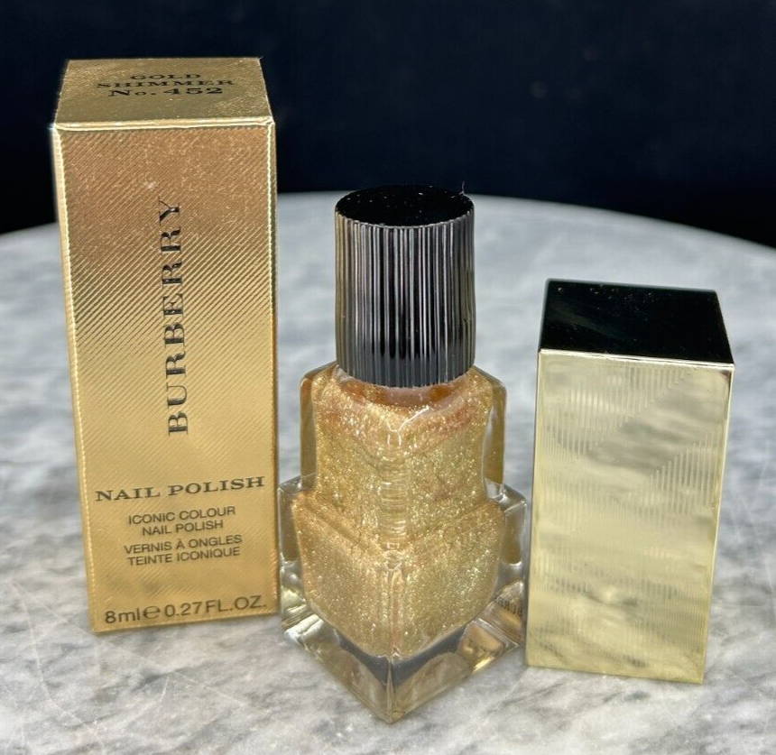 Burberry Nail Polish Iconic Colour #Gold Shimmer No.452 ~ 8mL/0.27oz - NIB