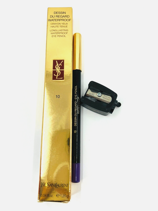 YSL LONG-LASTING EYE PENCIL 0.04 Oz # 10 Violet Massa (NIB)