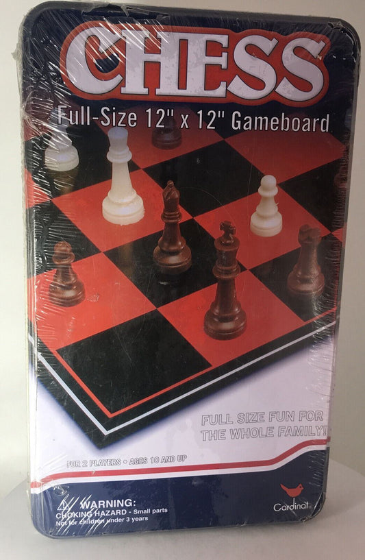 Cardinal  Chess Full Size 12”x 12” Game board -New