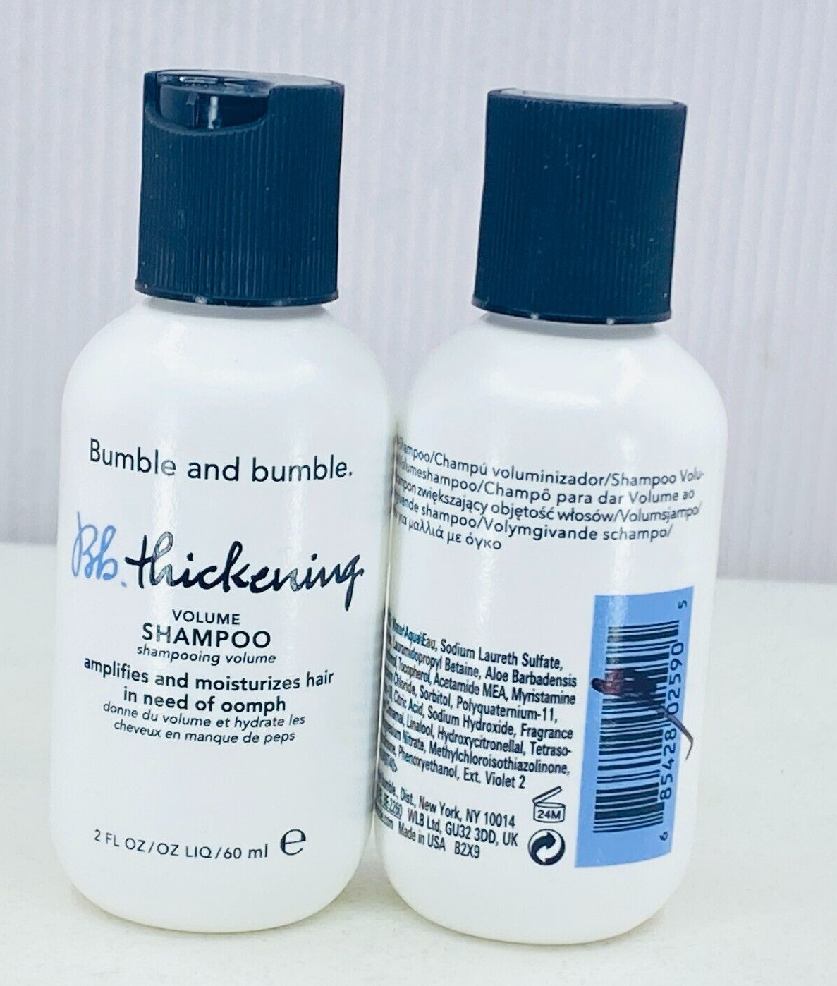 Bumble and Bumble Thickening Volume SHAMPOO - 2oz/60ml - (LOT OF 2) - BOXLESS