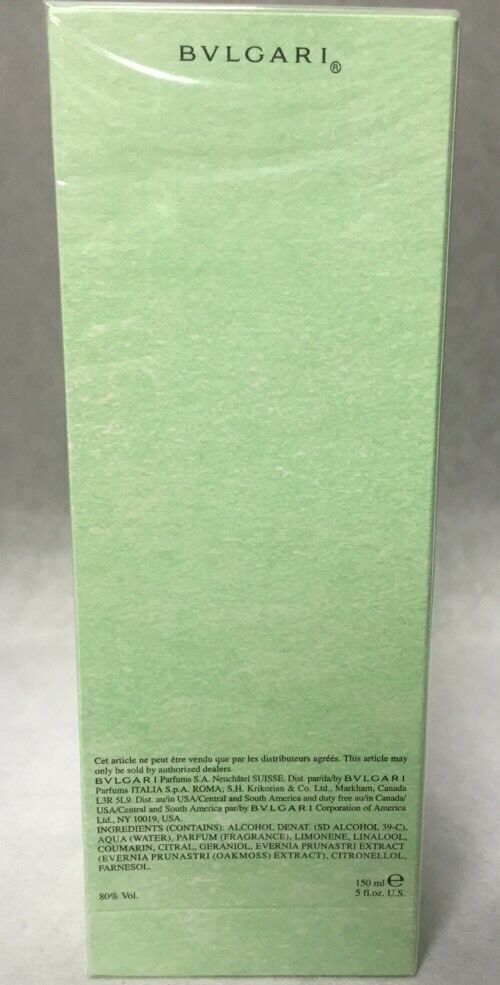 BVLGARI Eau Parfumée Au Thé Vert Eau de Cologne Spray - 5oz/150ml - Vintage