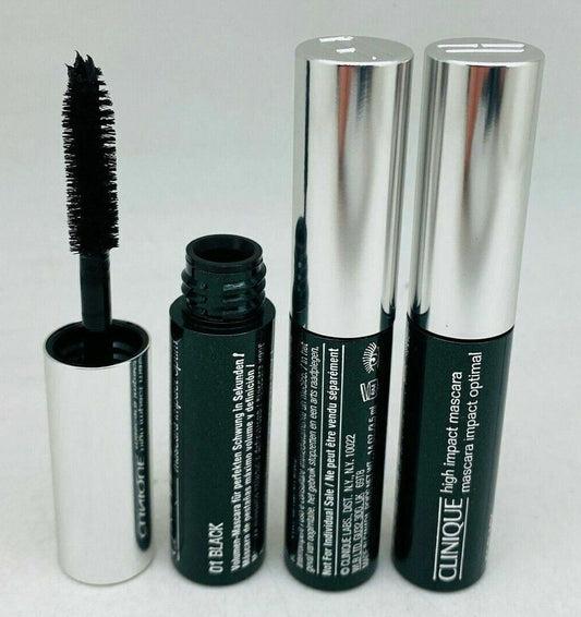 CLINIQUE High Impact Mascara #01 BLACK ~ Travel Size - 0.14oz/3.5mL