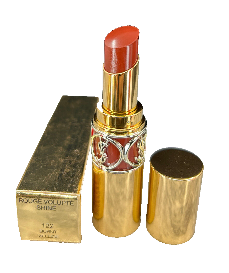 Yves Saint Laurent Rouge Volupte Shine Oil-In-Stick #122 Burnt Zellige  - NIB