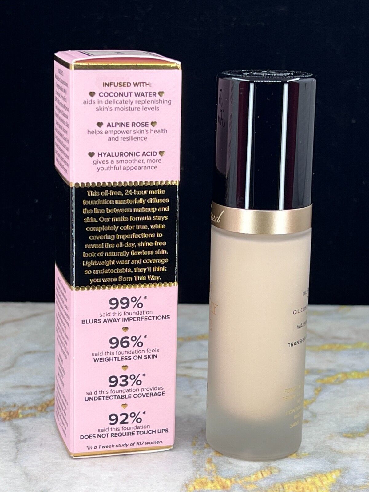 Too Faced Born this way matte Oil Free Foundation #Cloud- 1oz (NIB)