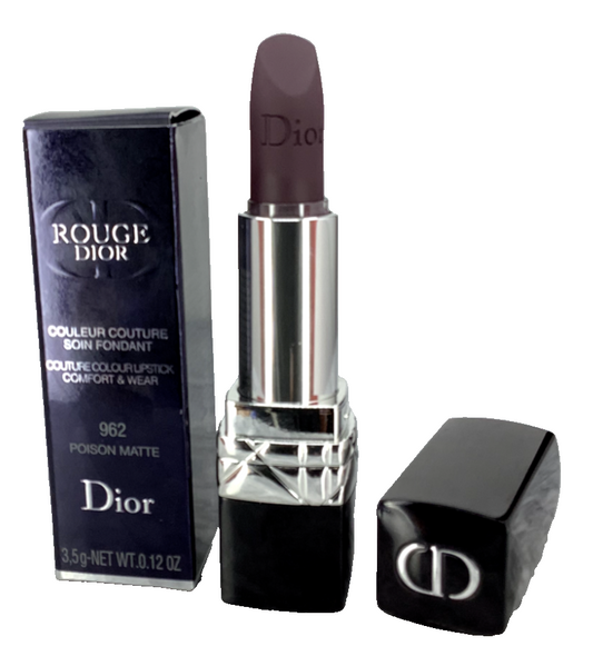 DIOR ROUGE COUTURE LIPSTICK COMFORT & WEAR 962 POISON MATTE 0.12 OZ