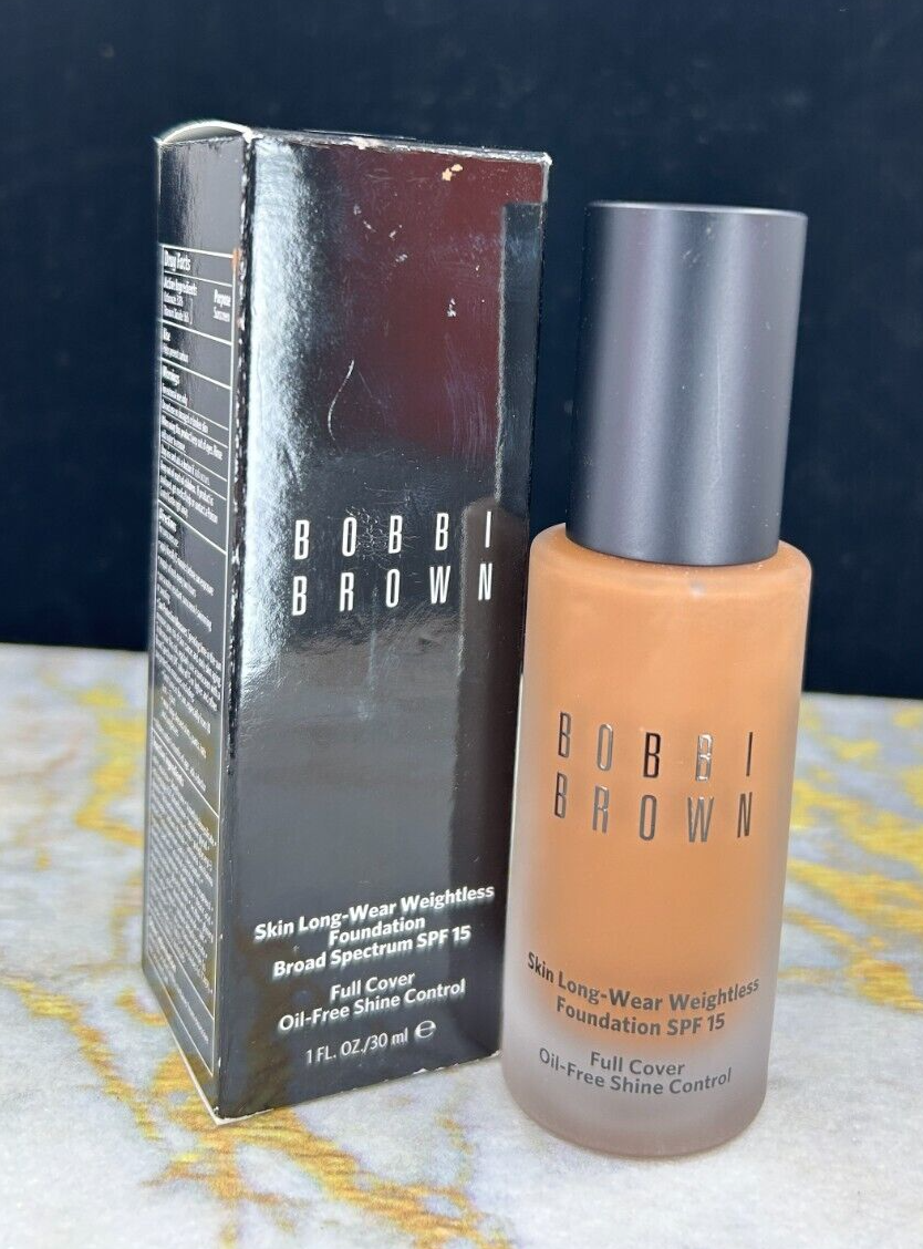 BOBBI BROWN SKIN LONG-WEAR WEIGHTLESS FOUNDATION #7.25 COOL ALMOND - 1oz - NIB