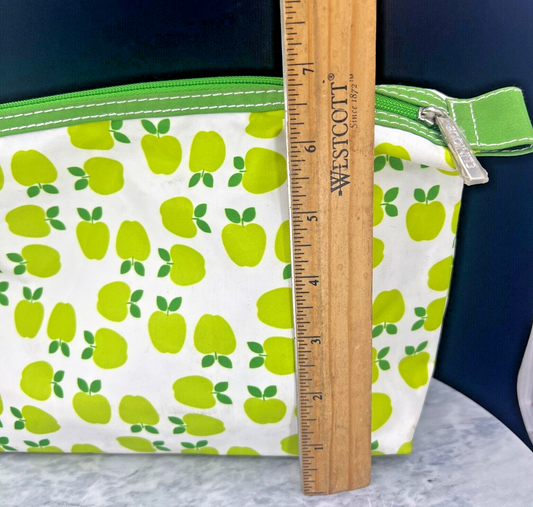 Clinique Designer Cosmetic Makeup Bag Zipped Pouch Set Green Apple (New)