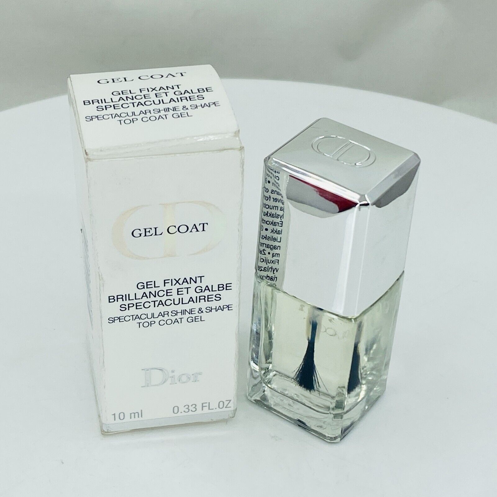 DIOR GEL COAT SPECTACULAR SHINE & SHAPE TOP COAT GEL- 10ML - NIB