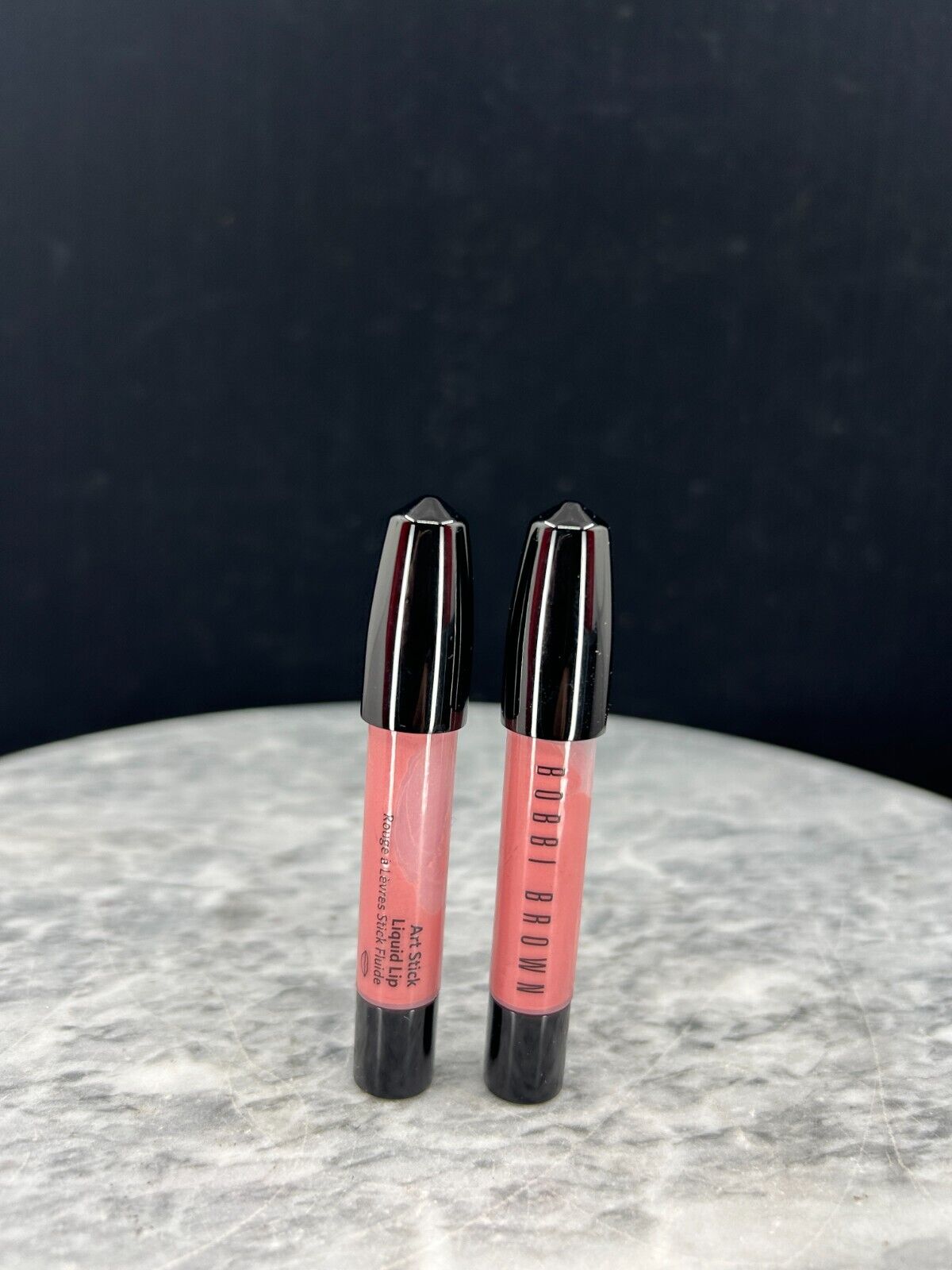 BOBBI BROWN Art Stick Liquid Lip.06oz #natural pink Travel size (LOT OF 2)- NWOB