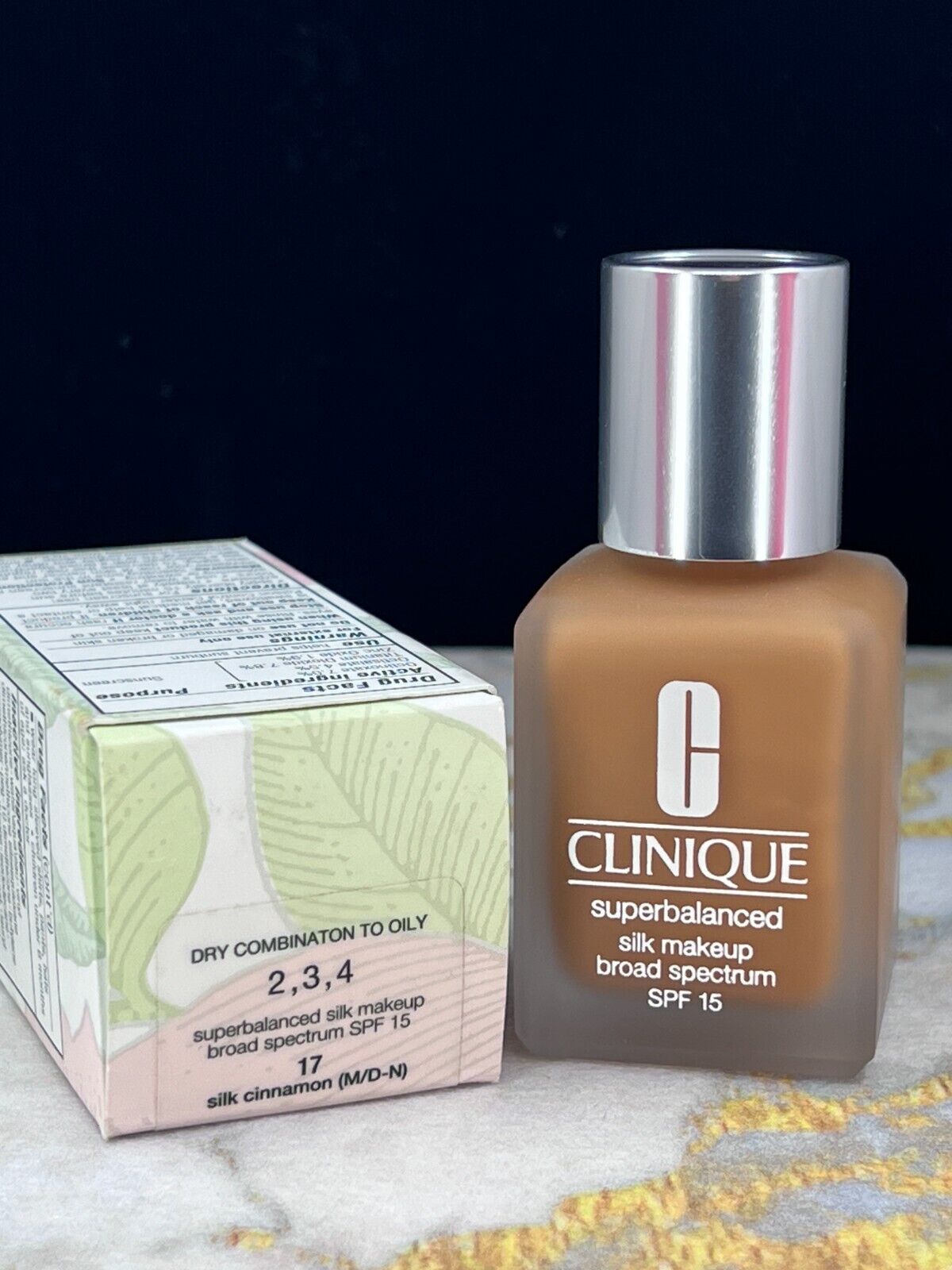 Clinique Superbalanced Silk Makeup SPF 15 #Silk Cinnamon (M/D-N)-1 oz (NIB)