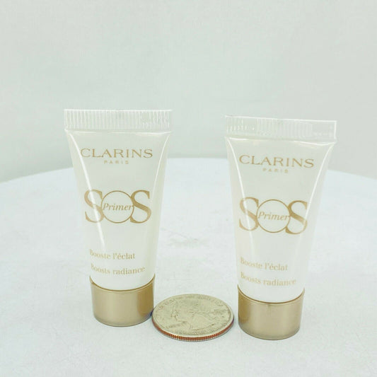  Clarins SOS Primer Boost Radiance #00 UNIVERSAL LIGHT T. Size - 01oz (lot of 2)