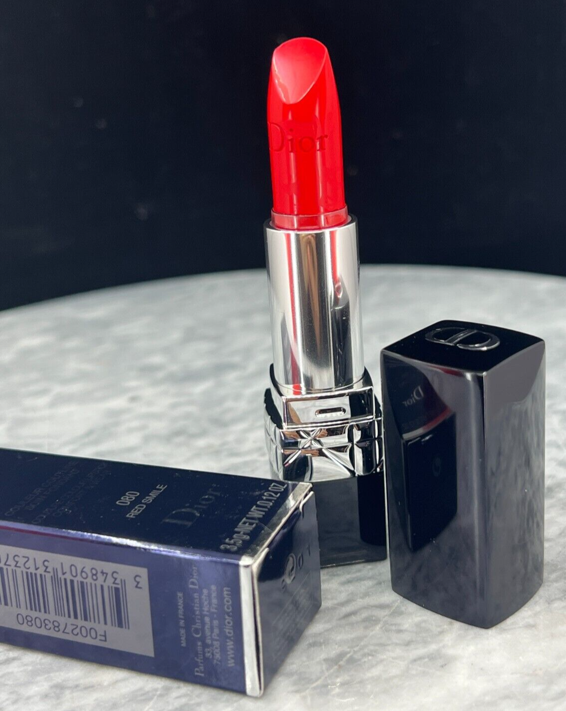 Dior Rouge Couture Colour Lipstick #080 Red Smile -0.12oz (NIB)