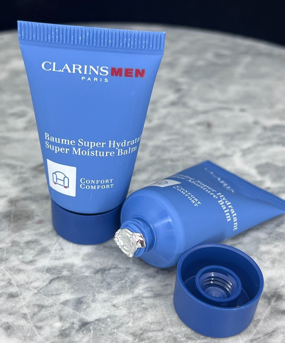 Clarins Men Super Moisture Balm-0.4oz (Lot of 2)-NEW