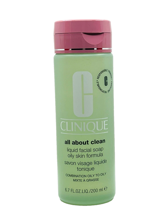 Clinique all about clean oily skin liquid facial soap - 6.7oz  - New & Boxless