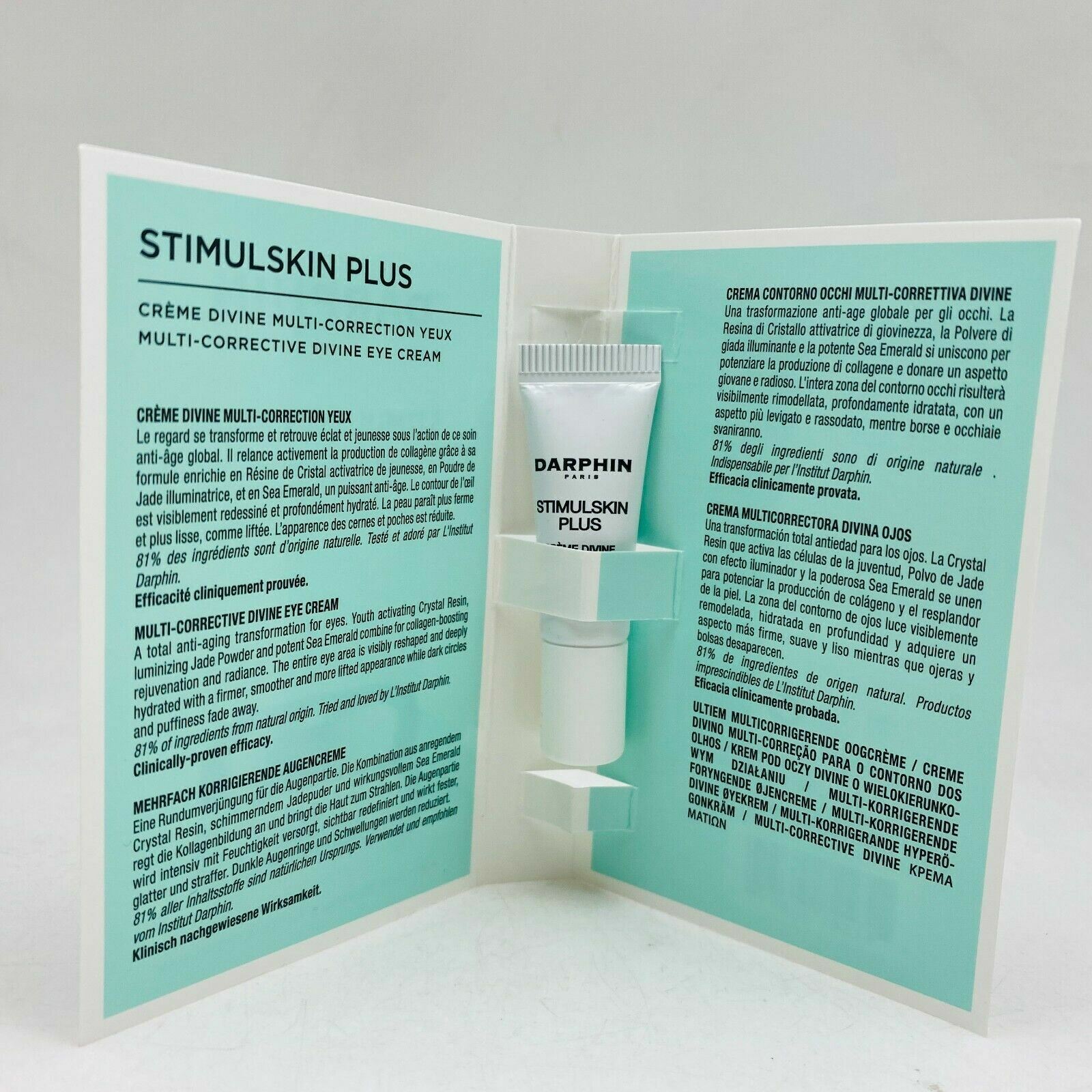 DARPHIN STIMULSKIN PLUS Multi Corrective Divine EYE Cream - 0.1oz/3ml - NEW 