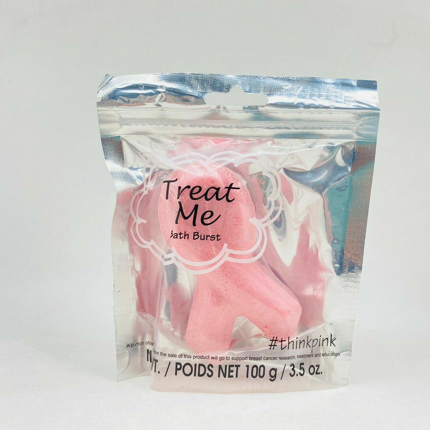 BREAST CANCER AWARENESS PINK RIBBON BATH BURST BOMB #TREAT ME - NEW