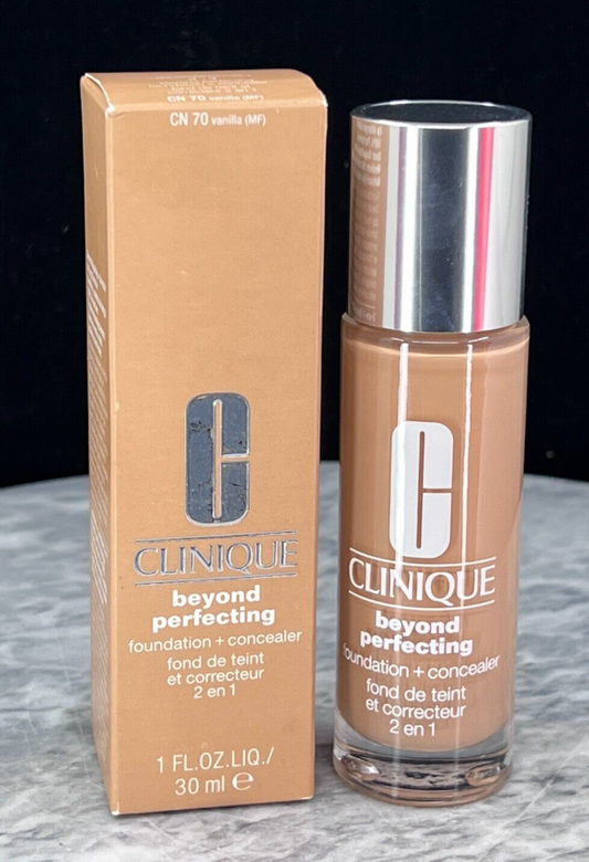 Clinique Beyond Perfecting Foundation+Concealer #CN 70 vanilla (MF)  - 1oz (NIB)