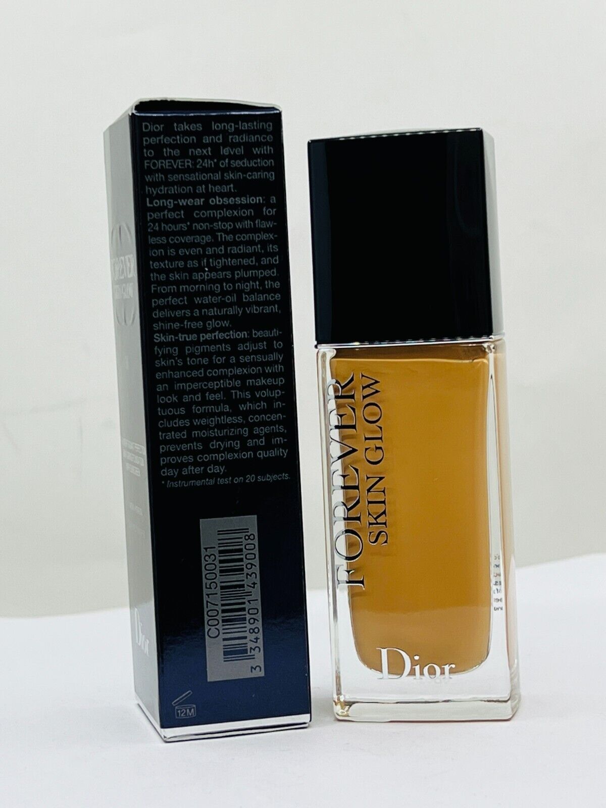 CHRISTIAN DIOR ~ FOREVER SKIN GLOW 24 H WEAR RADIANT FOUNDATION ~ 3W ~ 1 ozNIB