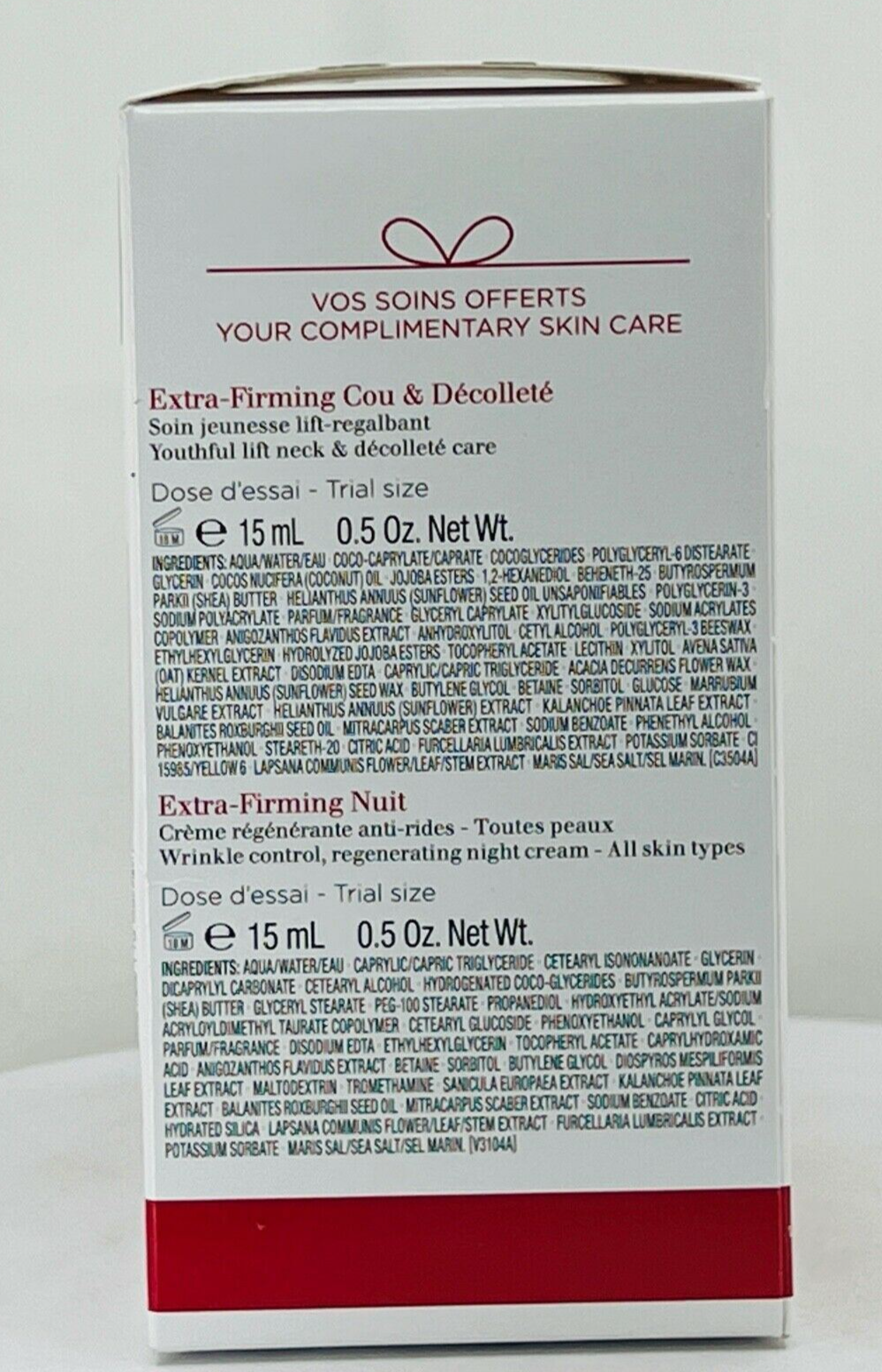 CLARINS EXTRA-FIRMING COLLECTION:NECK & NIGHT CREAM 0.5oz + FIRMING CREAM 1.7oz