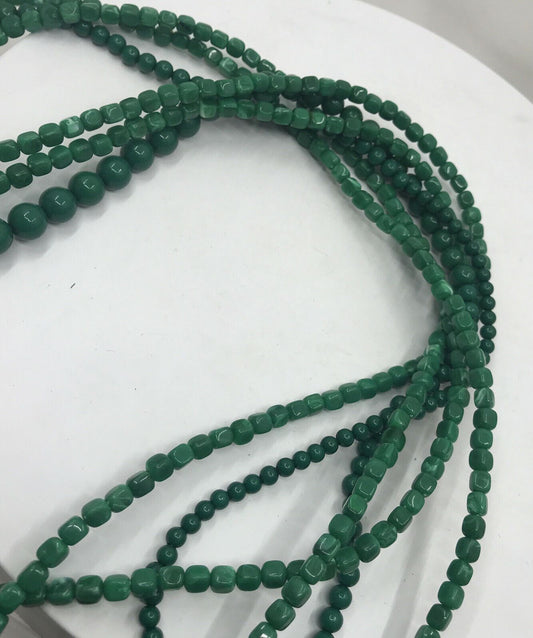 D &Y New York Plastic Bead Three strand Chain Long