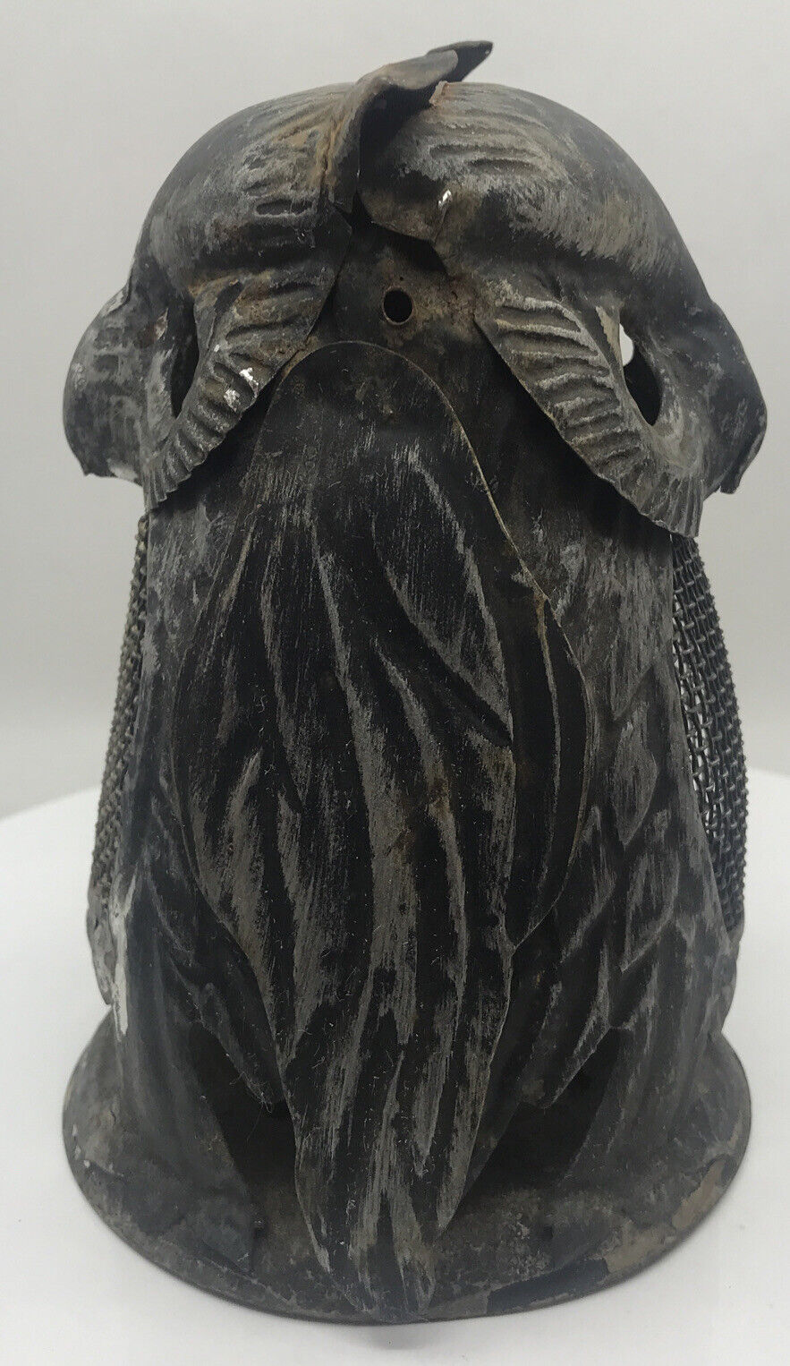 VINTAGE OWL IRON METAL  LANTERN/CANDLE VOTIVE TEALIGHT HOLDER