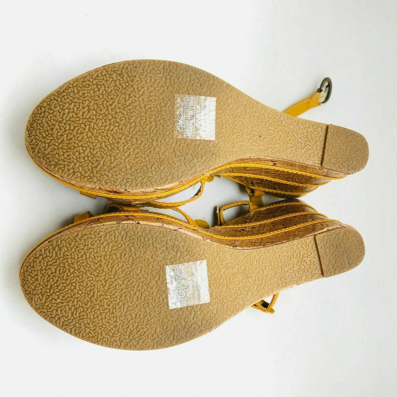 Wanted Shoes Women's Daisy Mustard Wedge Sandal, Size 8.5 M, NIB - Check Descrip