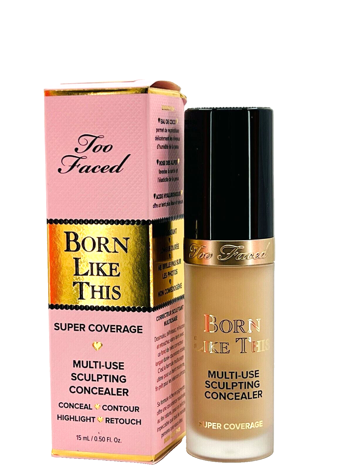 Too faced Born like this super coverage concealer - 0.5oz/15mL#PEARL - NIB