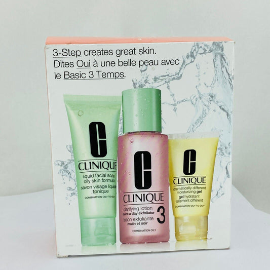 Clinique 3-Step Skin Care System Type 3 Combination Oily to Oily Skin 3pc Set