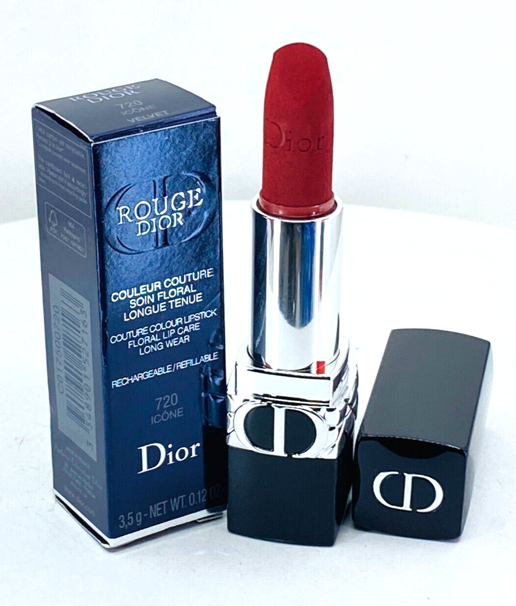 Dior Rouge Dior Floral Refillable/ Rechargeable Lipstick #720 ICONE VELVET - NIB