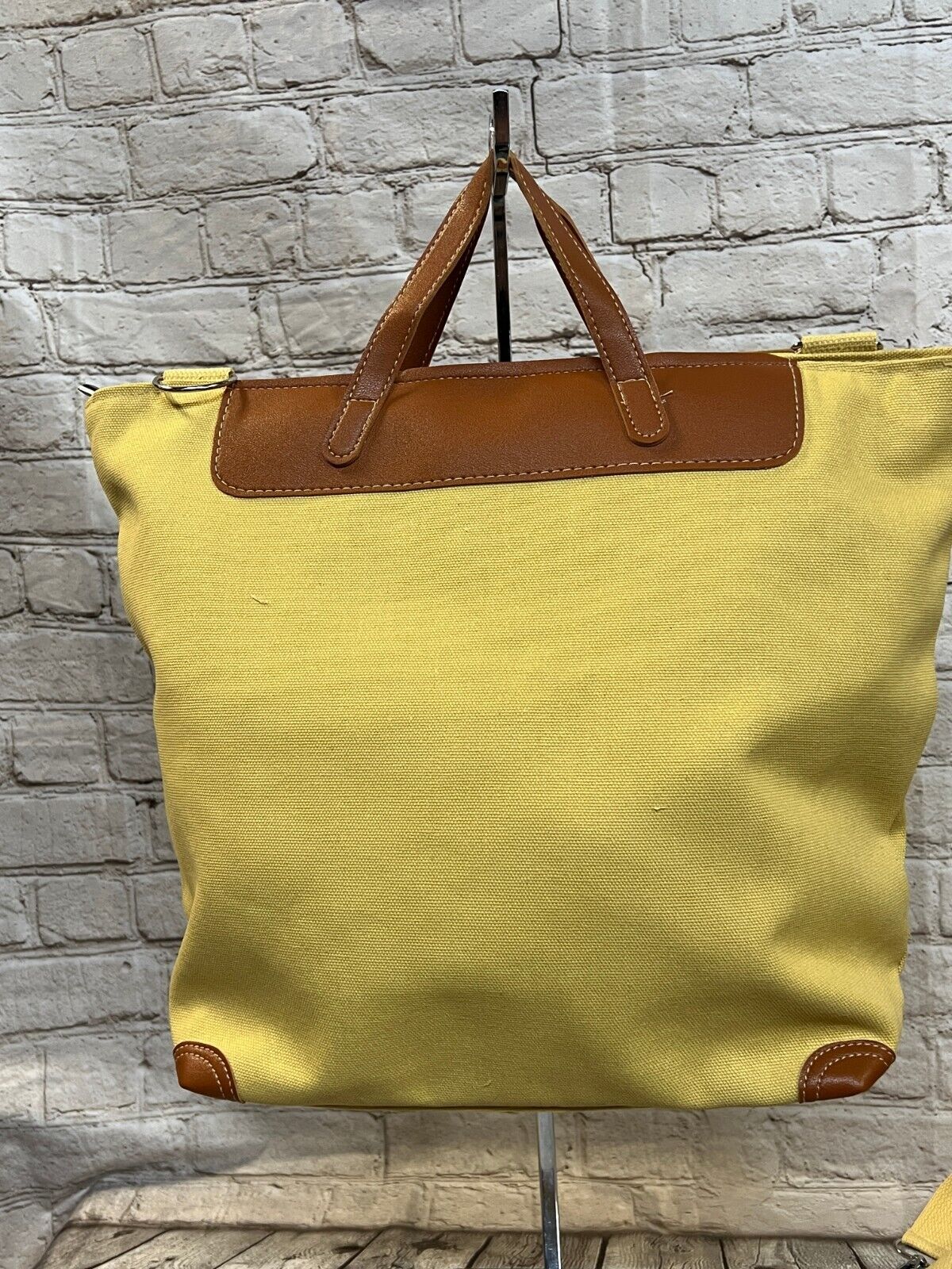 Canvas Tote /Zip Top Closure by Tanger Outlet ~ Muted  Yellow - New