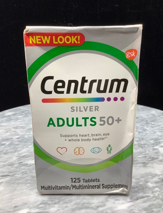 CENTRUM SILVER ADULTS 50+ 125 TABLETS MULTIVITAMIN/ MULTIMINERAL SUPPLEMENT