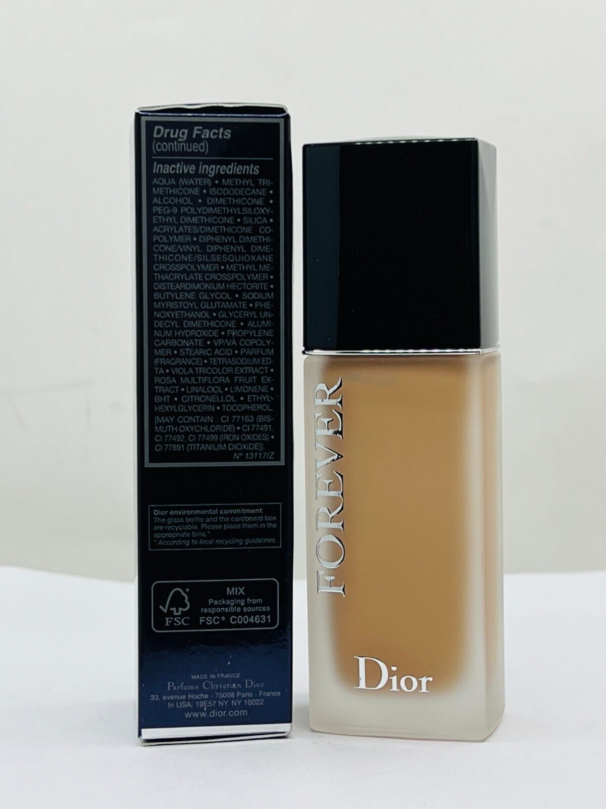 Dior Forever Foundation -3,5N - 1 fl oz / 30 ml SPF 35 (NIB)