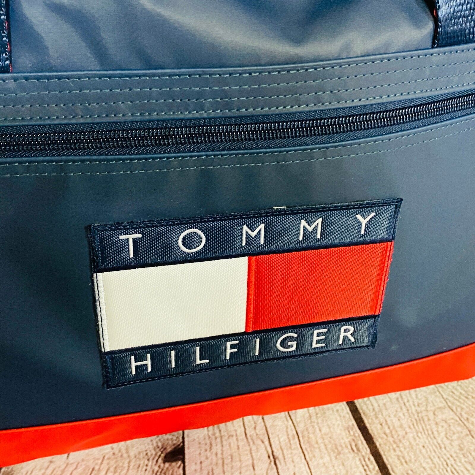 Vintage 90s Tommy Hilfiger Weekender Large Duffle Gym Travel Bag Flag - NEW