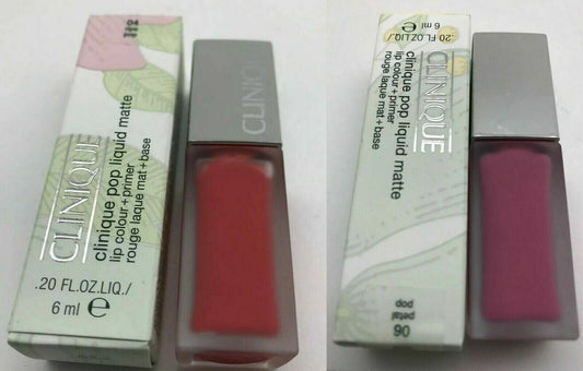 CLINIQUE Pop Liquid Matte ~ Lip Colour + Primer (CHOOSE SHADE) 0.20oz/6ml NIB