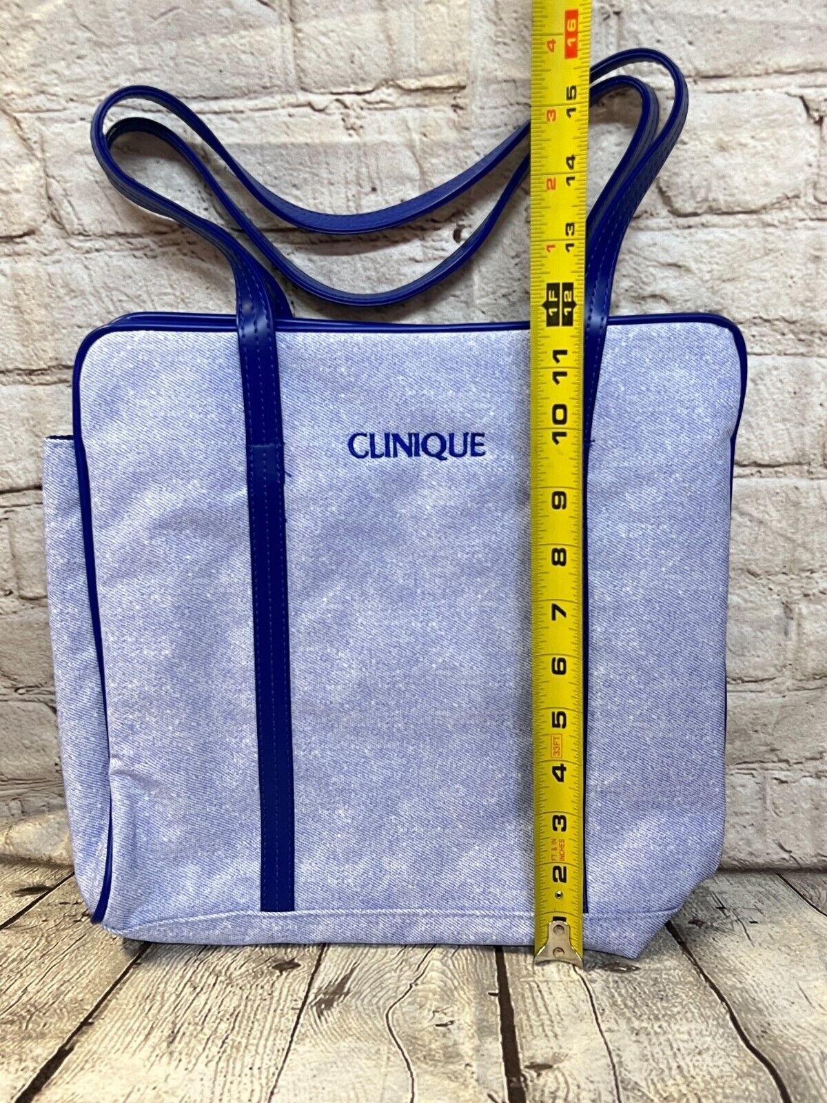 Clinique Logo Womens Dark Blue Medium Size Open Tote Bag- (New)